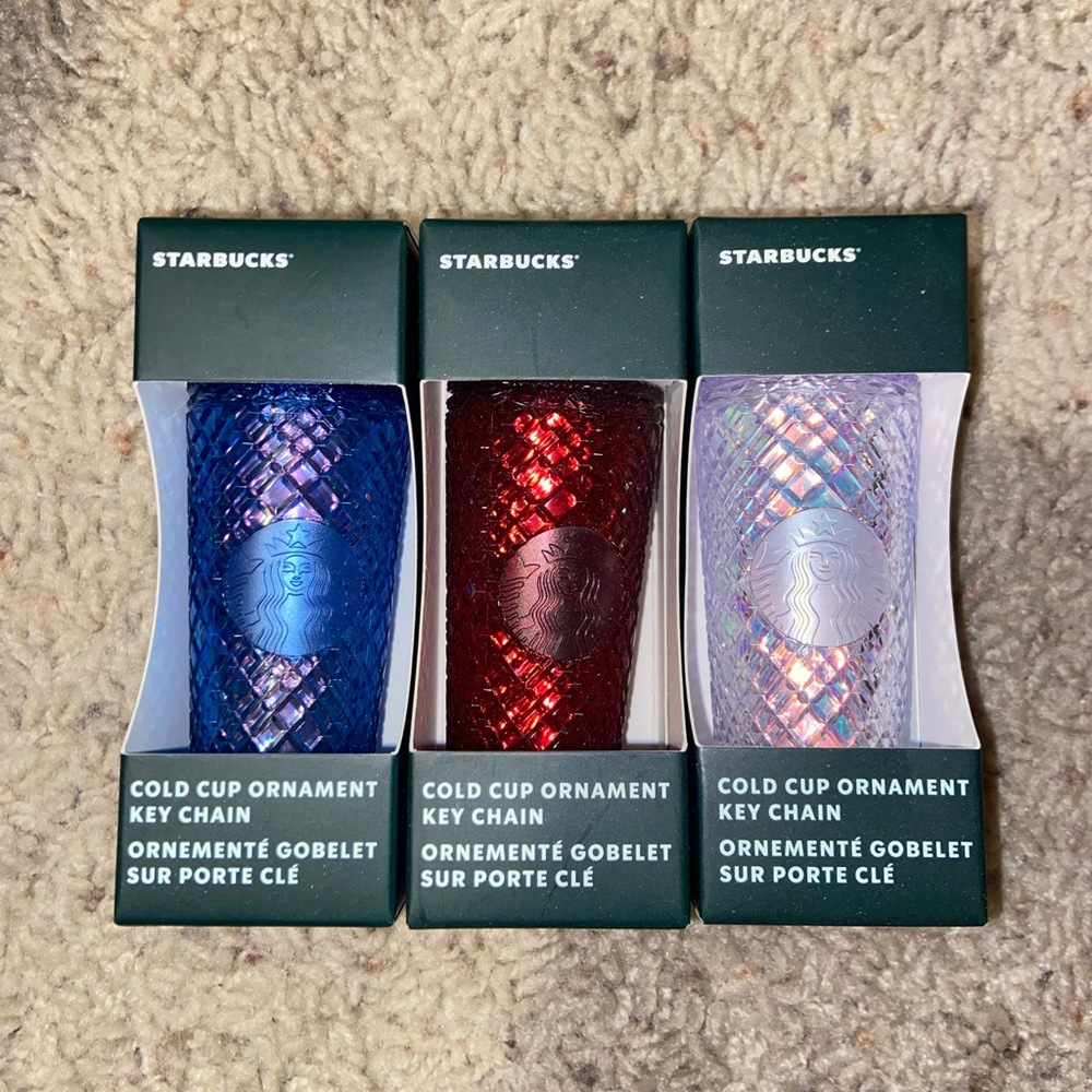 BNWT Set of 3 Starbucks keychains